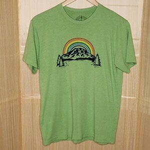 Choke Men's Pride Green Rainbow Mountain Shirt Large